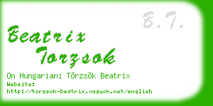 beatrix torzsok business card